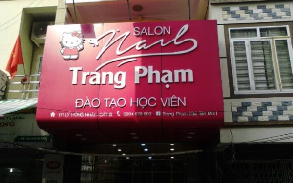 Thi công biển quảng cáo Nail đẹp giá rẻ